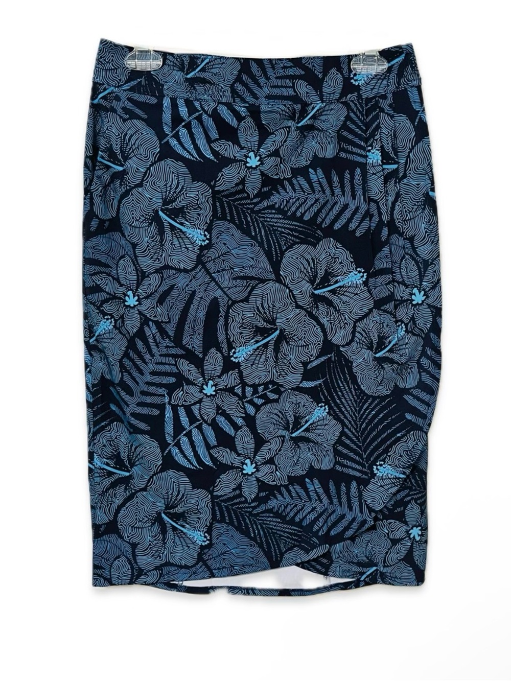 NWT RipSkirt Hawaii Maui Moonlight Wrap Skirt Hibiscus Floral Blue Size S